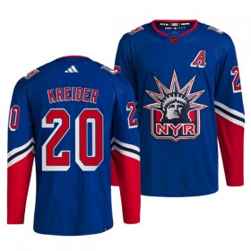 Miesten NHL New York Rangers Pelipaita Chris Kreider 20 Reverse Retro 2.0 Adidas 2022-23 Sininen Authentic